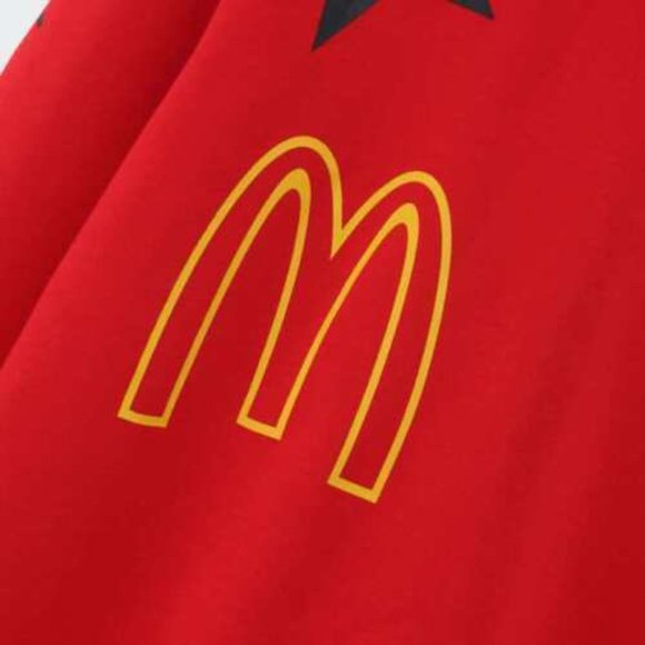 Adidas Basketball Red M McDonalds Comfy BASKETBALL Shooter Hoodie GE4998 - Picture 3 of 6